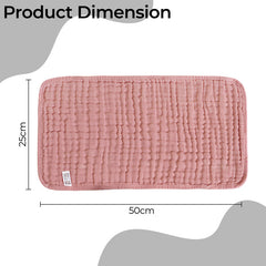 Muslin Baby Burp Cloths 60 X 60cm Blanket for Newborn (Pink)