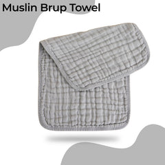 Muslin Baby Burp Cloths 60 X 60cm Blanket for Newborn (Grey)