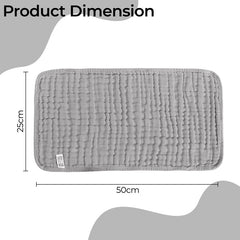 Muslin Baby Burp Cloths 60 X 60cm Blanket for Newborn (Grey)