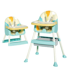 Dining Chair for Baby Feeding Multipurpose Baby Booster Dining Chair (Aqua Blue)