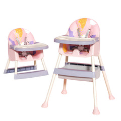 Dining Chair for Baby Feeding Multipurpose Baby Booster Dining Chair (Baby Pink)