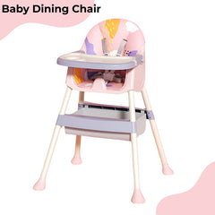 Dining Chair for Baby Feeding Multipurpose Baby Booster Dining Chair (Baby Pink)