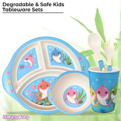 Baby Feeding Essential Baby Dinner Set Infant Training Eating Utensils-Whale