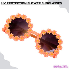 Kids Sunglasses Stylish and Compact Kids Eyewear for Summer (Peach)