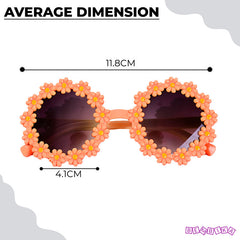 Kids Sunglasses Stylish and Compact Kids Eyewear for Summer (Peach)