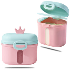 Baby Milk Powder Storage Container with Scoop (Pink)
