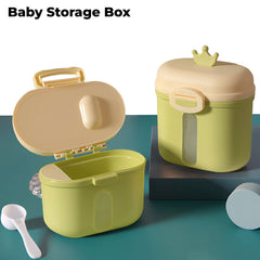 Baby Milk Powder Storage Container with Scoop (Green)