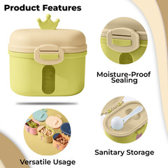 Baby Milk Powder Storage Container with Scoop (Green)