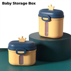 Baby Milk Powder Storage Container with Scoop (Yellow)
