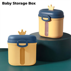 Baby Milk Powder Storage Container with Scoop (Yellow)