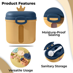 Baby Milk Powder Storage Container with Scoop (Yellow)