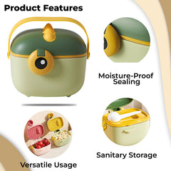 Baby Milk Powder Storage Container with Scoop (Green)