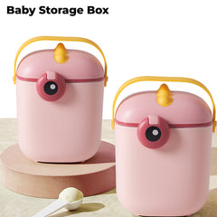 Baby Milk Powder Storage Container with Scoop (Pink)