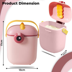 Baby Milk Powder Storage Container with Scoop (Pink)