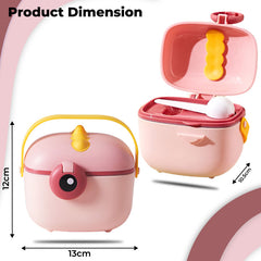 Baby Milk Powder Storage Container with Scoop (Pink)