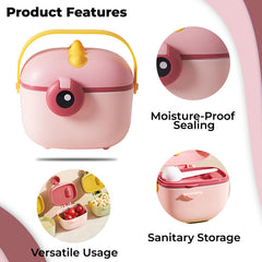 Baby Milk Powder Storage Container with Scoop (Pink)