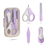Baby Nail Cutter Grooming Kit for New Born Kids (Purple)