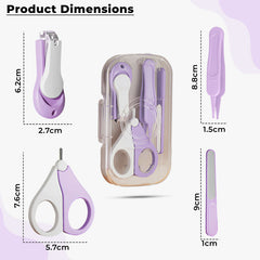 Baby Nail Cutter Grooming Kit for New Born Kids (Purple)