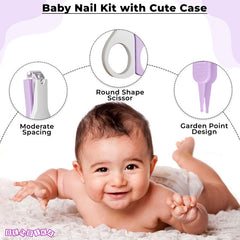 Baby Nail Cutter Grooming Kit for New Born Kids (Purple)