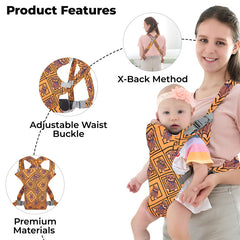 Baby Essential Hands Free Baby Carrier for Toddler (Checkered Bear)