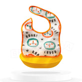 Adjustable Feeding Bib Apron for Baby Feeding (Yellow)