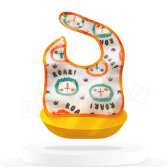 Adjustable Feeding Bib Apron for Baby Feeding (Yellow)