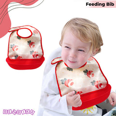 Adjustable Feeding Bib Apron for Baby Feeding (Red)