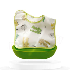 Adjustable Feeding Bib Apron for Baby Feeding (Green)