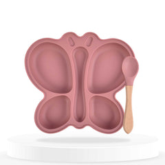 Baby Feeding Essential Baby Dinner Set Infant Training Eating Utensils-Blush Pink