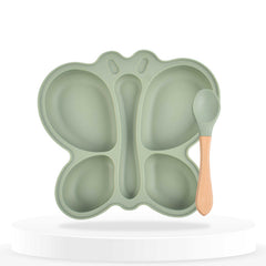 Baby Feeding Essential Baby Dinner Set Infant Training Eating Utensils-Sage