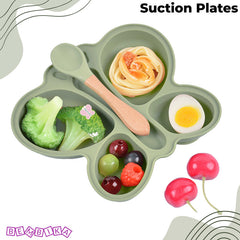 Baby Feeding Essential Baby Dinner Set Infant Training Eating Utensils-Sage