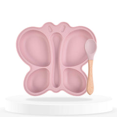 Baby Feeding Essential Baby Dinner Set Infant Training Eating Utensils-Pink