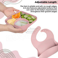Baby Feeding Essential Baby Dinner Set Infant Training Eating Utensils (Blush)