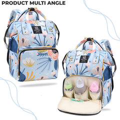 Mother Backpack for Baby Feeding and Nursing (Blue)