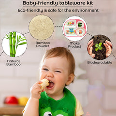 Baby Feeding Essential Baby Dinner Set Infant Training Eating Utensils (Red Owl 5 Pcs)