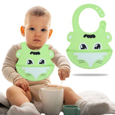 Adjustable Feeding Bib Apron for Baby Feeding (Green)