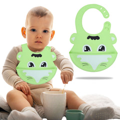 Adjustable Feeding Bib Apron for Baby Feeding (Green)
