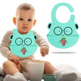 Adjustable Feeding Bib Apron for Baby Feeding (Blue)