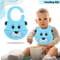 Adjustable Feeding Bib Apron for Baby Feeding (SkyBlue)