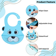 Adjustable Feeding Bib Apron for Baby Feeding (SkyBlue)