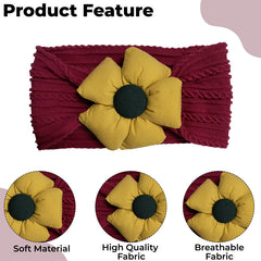 Baby Headband for Baby Hair Accessories for infant (Dark Pink)