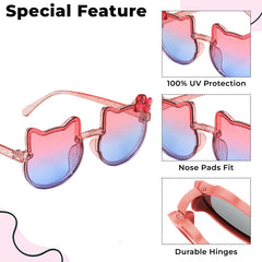 Kids Sunglasses Stylish and Compact Kids Eyewear for Summer (Blue)