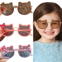Kids Sunglasses Stylish and Compact Kids Eyewear for Summer (Brown)