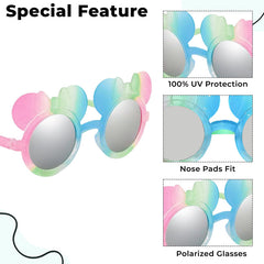 Kids Sunglasses Stylish and Compact Kids Eyewear for Summer (Pink)