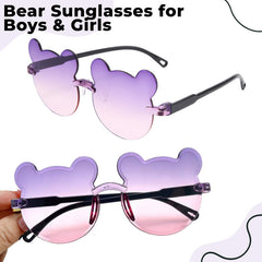 Kids Sunglasses Stylish and Compact Kids Eyewear for Summer (Purple)