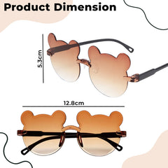 Kids Sunglasses Stylish and Compact Kids Eyewear for Summer (Brown)
