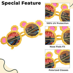 Kids Sunglasses Stylish and Compact Kids Eyewear for Summer (Yellow)