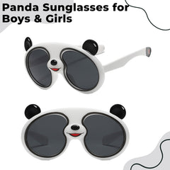 Kids Sunglasses Stylish and Compact Kids Eyewear for Summer (Silver)