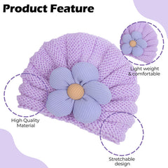 Compact and Stylish Baby Cap (Purple)