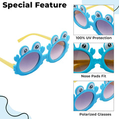 Kids Sunglasses Stylish and Compact Kids Eyewear for Summer (Sky Blue)